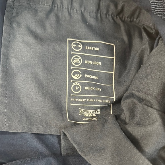 IZOD Men's Performance Sportsflex Bi-Stretch Chino Navy Blue Pants - Picture 7 of 11